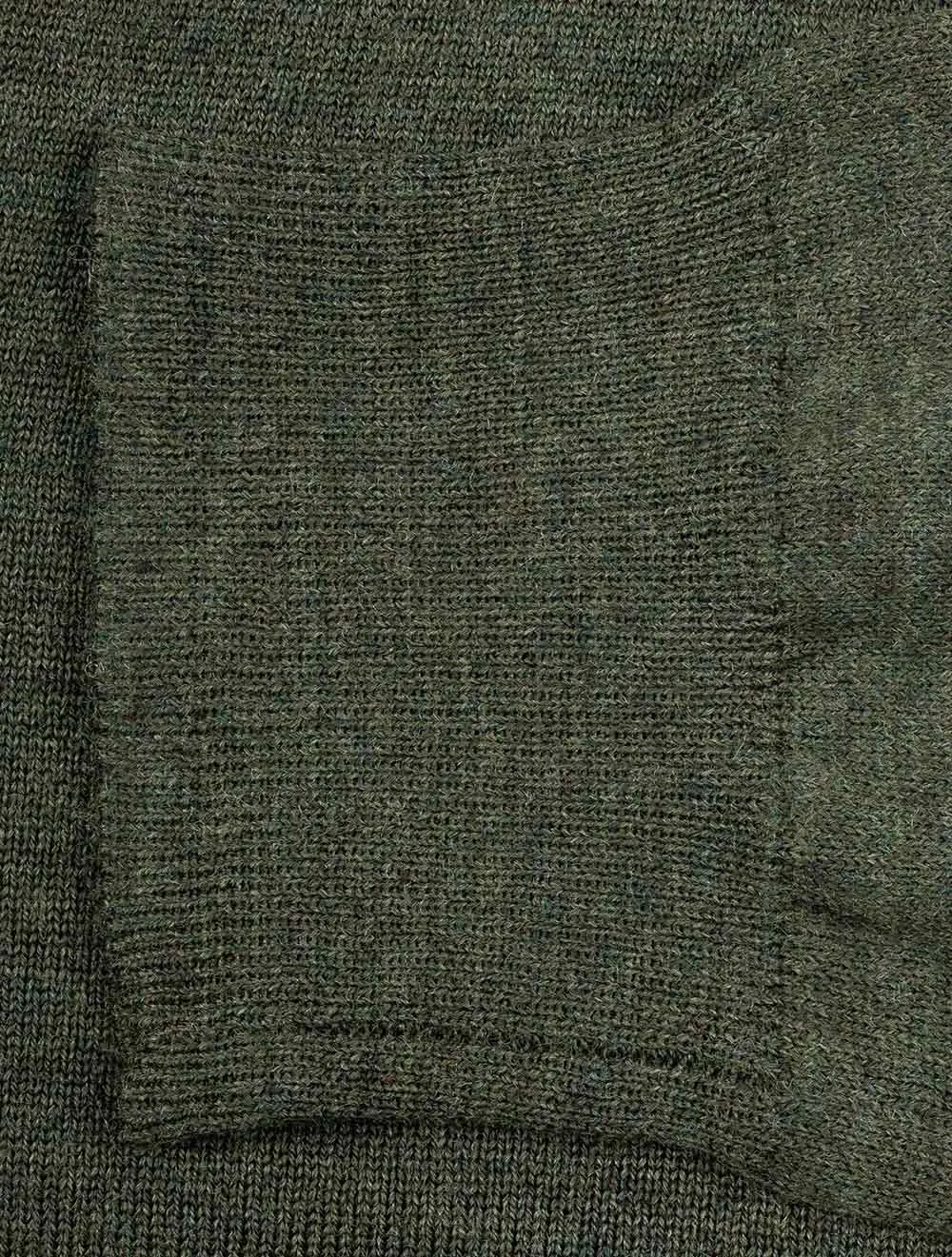 Merino Slim V Neck Pullover Green
